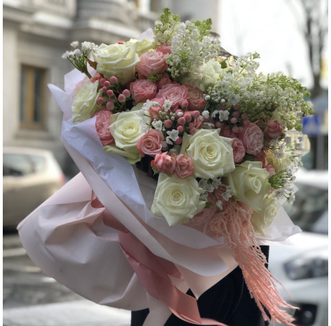 Bouquet Pink wind in a warm embrace 1 Flower delivery