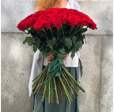 Bouquet of 71 red roses Red Eagle 2 Flower delivery