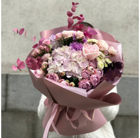 Букет Рожева казка 1 доставка квітів