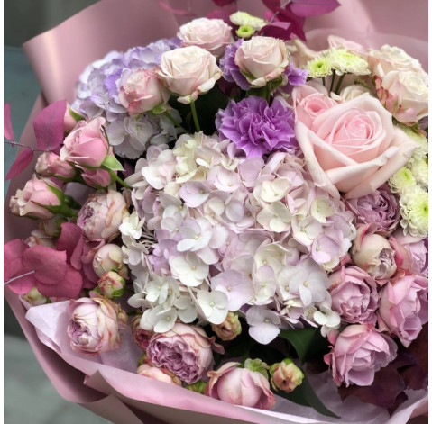 Букет Рожева казка 3 доставка квітів