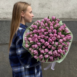 Букет 101 тюльпан Дабл Прайс доставка цветов