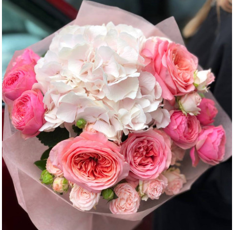 Букет Рожевий поцілунок 3 доставка квітів