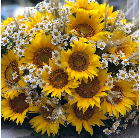 Flower arrangement Golden sun 5 Flower delivery