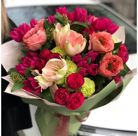 Букет Захід сонця на двох 2 доставка квітів