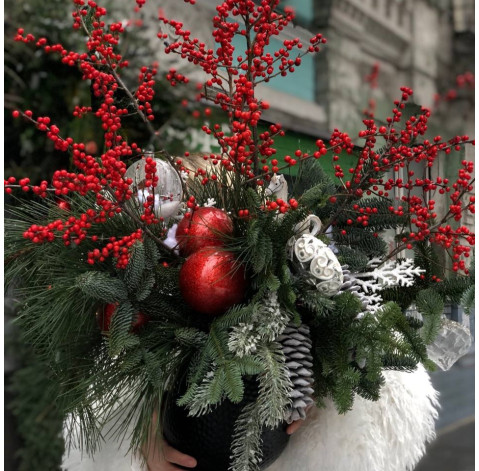 Новогодняя композиция Еловая симфония 2 доставка цветов