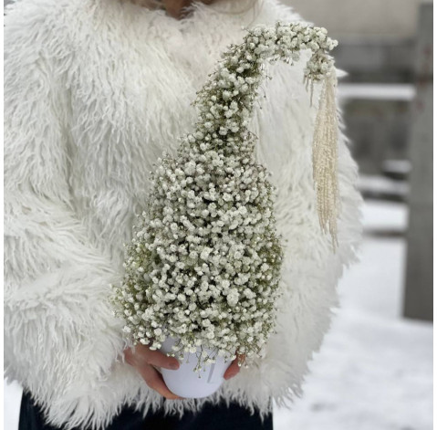 Новогодняя елочка с гипсофилы 3 доставка цветов