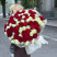 Bouquet 101 roses White and Red 1 Flower delivery foreshortening