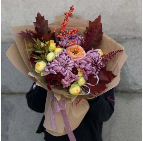 Букет Лист від осені 2 доставка квітів