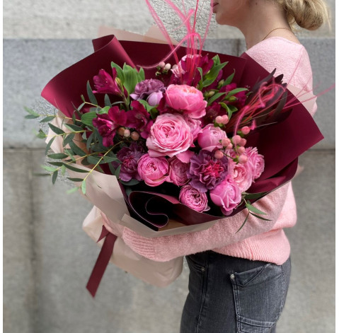 Букет Бордо 2 доставка квітів