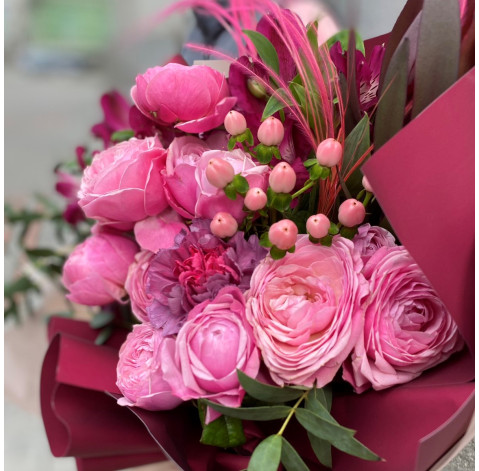 Букет Бордо 4 доставка квітів