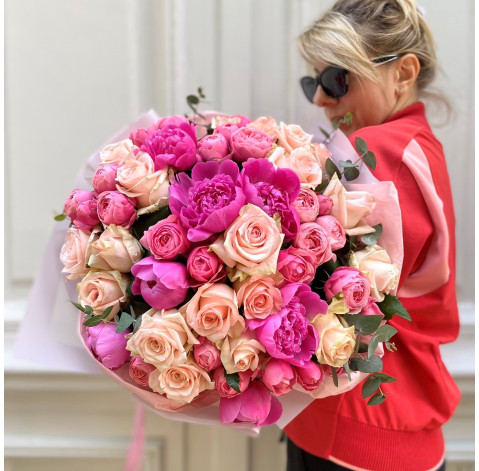 Букет Рожева пастила 3 доставка квітів