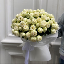 Bouquet 41 peony roses Snow World Flower delivery