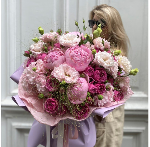 Букет Рожевий шовк 2 доставка квітів