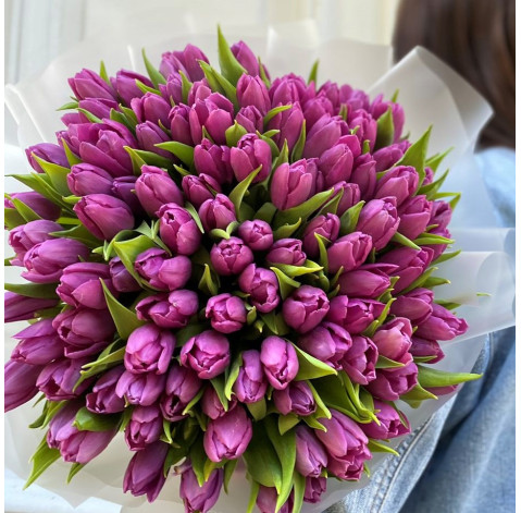 Букет 101 тюльпан 3 доставка цветов