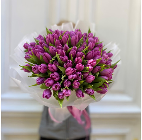 Букет 101 тюльпан 2 доставка цветов