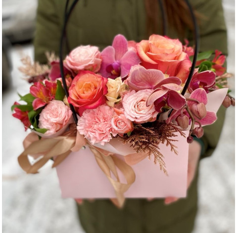 Funeral composition with lilies and eustoma 2 Flower delivery