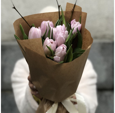 Букет із 7 тюльпанів Дабл Прайс 2 доставка квітів