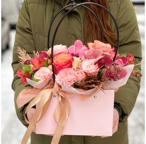 Funeral composition with lilies and eustoma 3 Flower delivery
