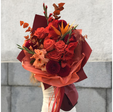 Букет Полум'я 3 доставка квітів