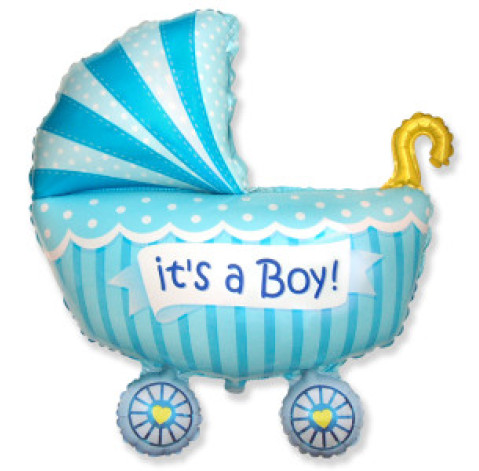 Balloon Stroller for boy 1 Flower delivery