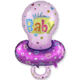 Balloon pink baby pacifier Flower delivery Balloon pink baby pacifier Flower delivery