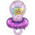 Balloon pink baby pacifier 1 Flower delivery foreshortening