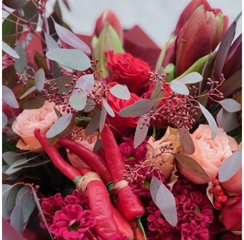 Букет З вогником 4 доставка квітів