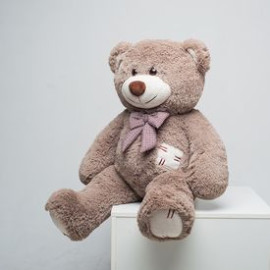 Mr. Bear with patches 100 cm cappuccino Flower delivery