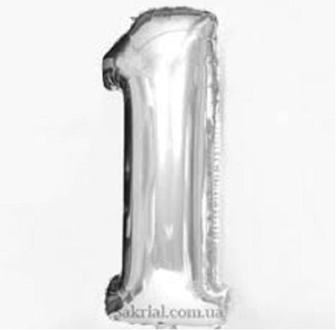 Balloon 1 Silver (100 cm) 1 Flower delivery