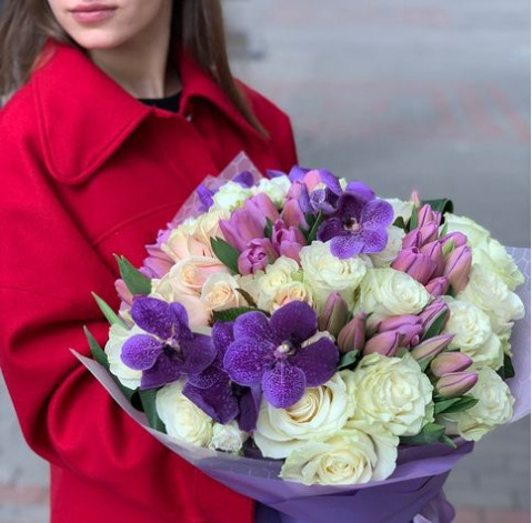 Букет Фарби щастя 2 доставка квітів