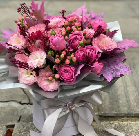 Квіткова композиція Рожевий бум 2 доставка квітів