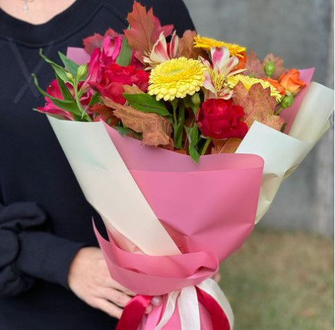 Букет Тепла палітра 3 доставка квітів