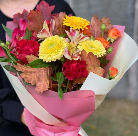 Букет Тепла палітра 2 доставка квітів