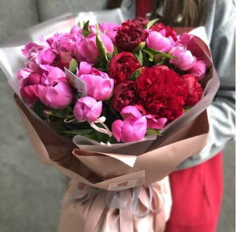 Bouquet 21 peonies mix 2 Flower delivery