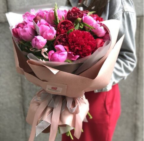 Bouquet 21 peonies mix 3 Flower delivery