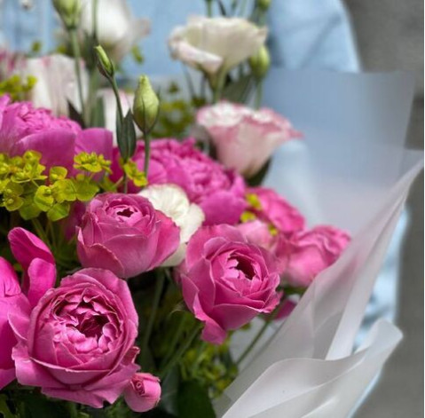 Букет Рожева пелена 2 доставка квітів