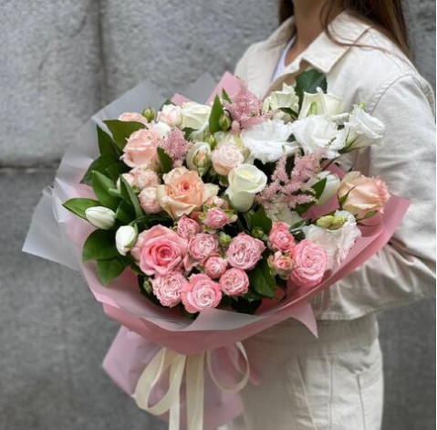 Букет Рожева ваніль 2 доставка квітів