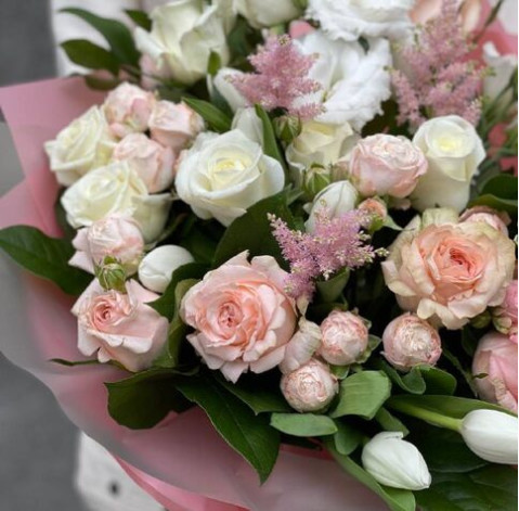 Букет Рожева ваніль 3 доставка квітів