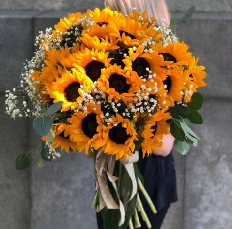 Букет 27 соняшників 2 доставка квітів
