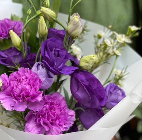 Букет діантус та еустоми 3 доставка квітів