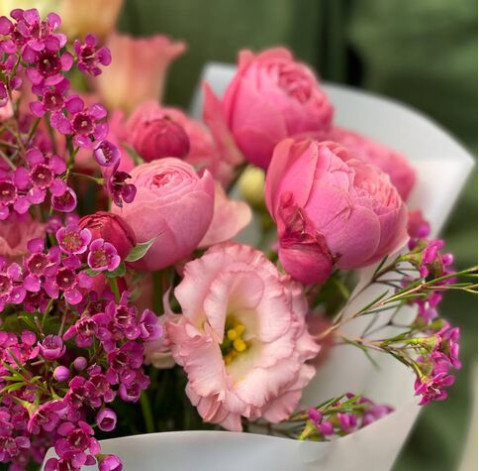 Букет Відтінки рожевого 3 доставка квітів