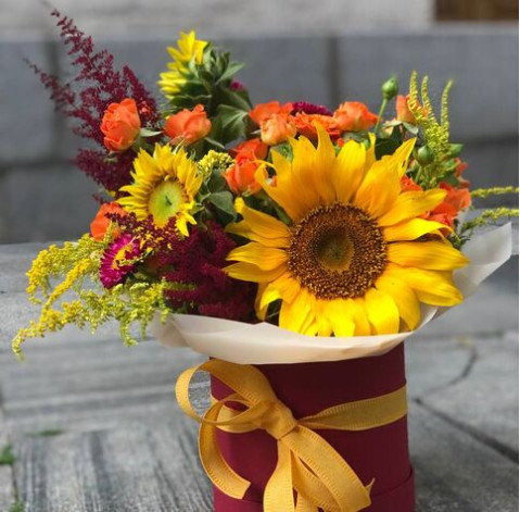 Квіткова композиція Осінні фарби 2 доставка квітів