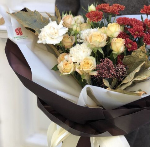 Букет Осіння кава 3 доставка квітів