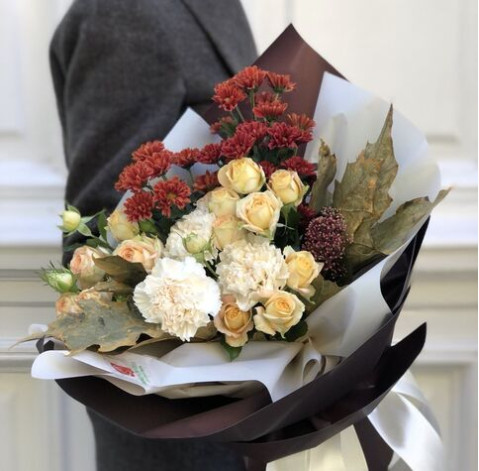 Букет Осіння кава 2 доставка квітів