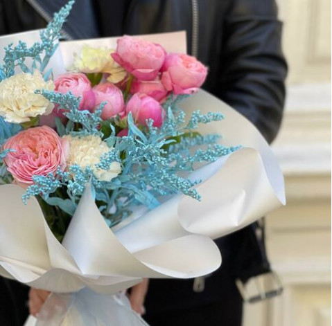 Букет Рожевий лід 3 доставка квітів