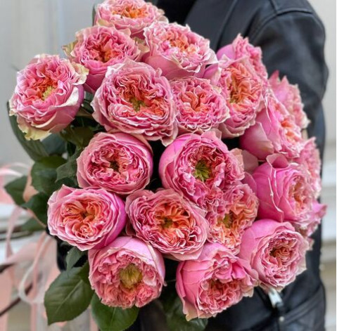 Bouquet 21 roses Pink Eye 2 Flower delivery