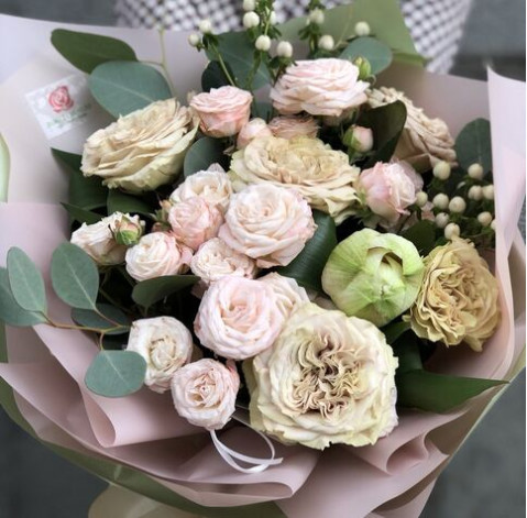 Букет Кремова пінка 3 доставка квітів