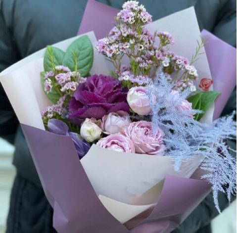 Букет Фіолетовий іній 2 доставка квітів