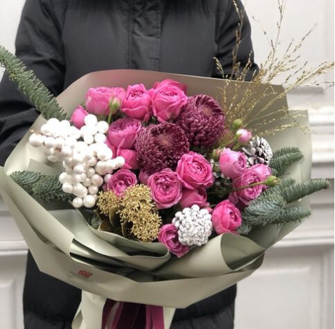 Букет Зимова ніжність 2 доставка квітів