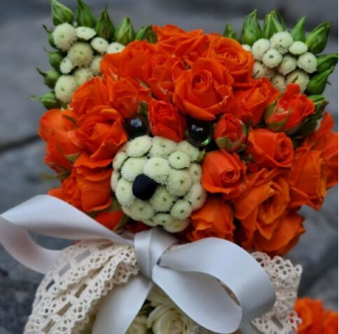 Квіткова композиція Лисиця 5 доставка квітів